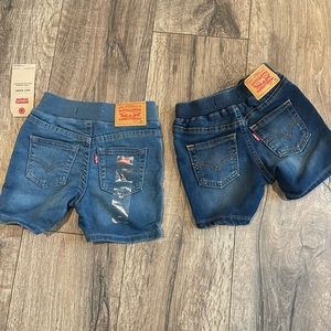 Levi Shorts 18mo NWT on one pair, worn 1x on other.
